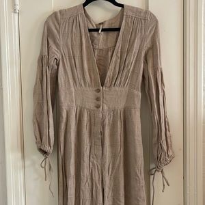 Free People Tan Jumpsuit